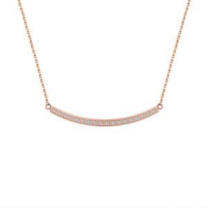 B.Tiff NY Hypoallergenic Mini "Smile" Adjust Necklaces in 3 colors Diamond Alt